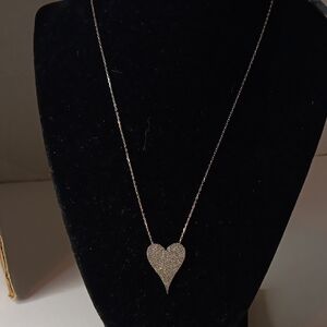 Dazzling Silver Heart Necklace